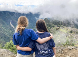 VISIONS Peru participants enjoying view of machu picchu 