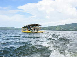 VISIONS Dominican Republic ferry tour at Presa Hatillo.