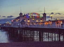 Brighton Pier during sunset