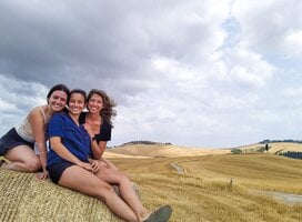 students in siena countryside