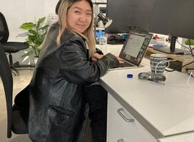 AIFS Abroad intern in the office