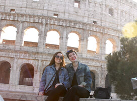 Students at the Colosseum