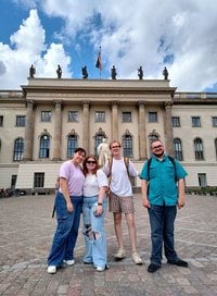 Four students in Berlin, Germany